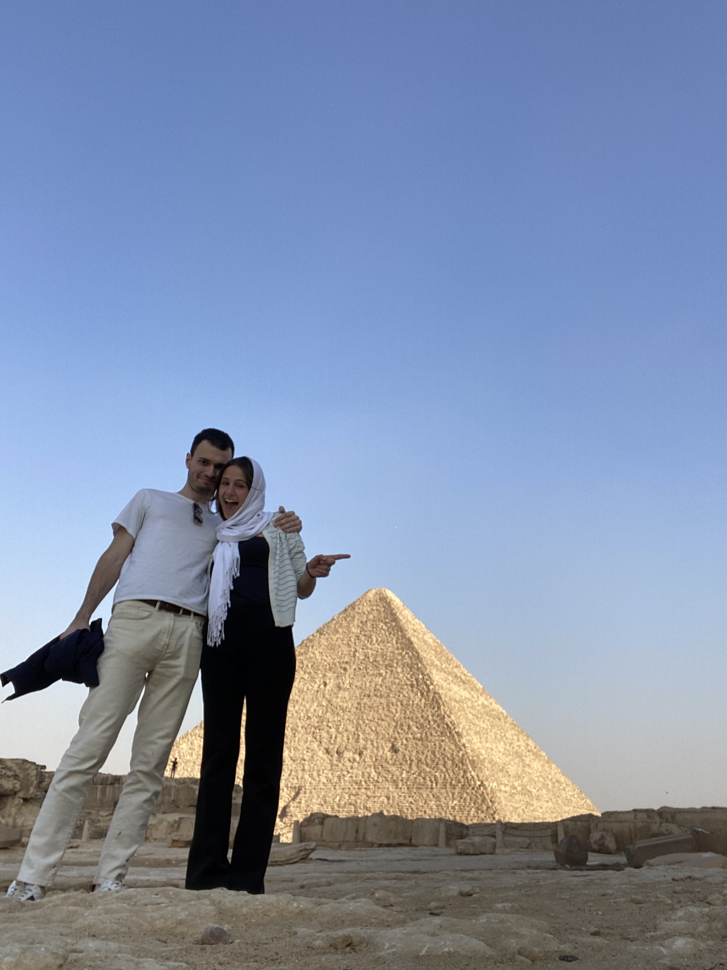me next to a seventh wonder of the world and a pyramid